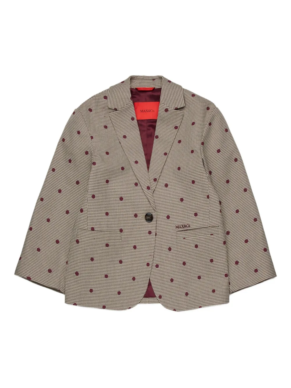 MAX&Co. Kids Blazer a pois - Marrone