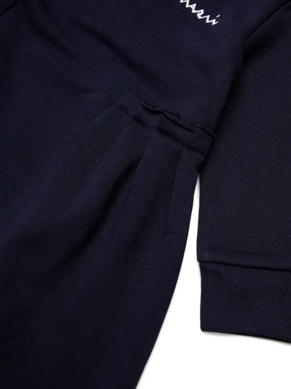 logo-print two-tone T-shirt 