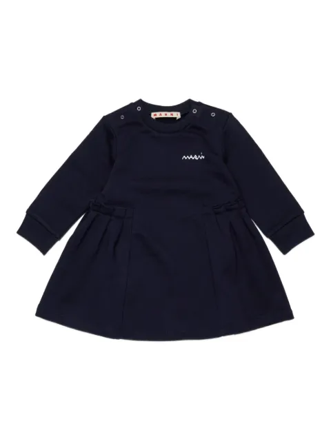 Marni Kids pleated embroidered dress