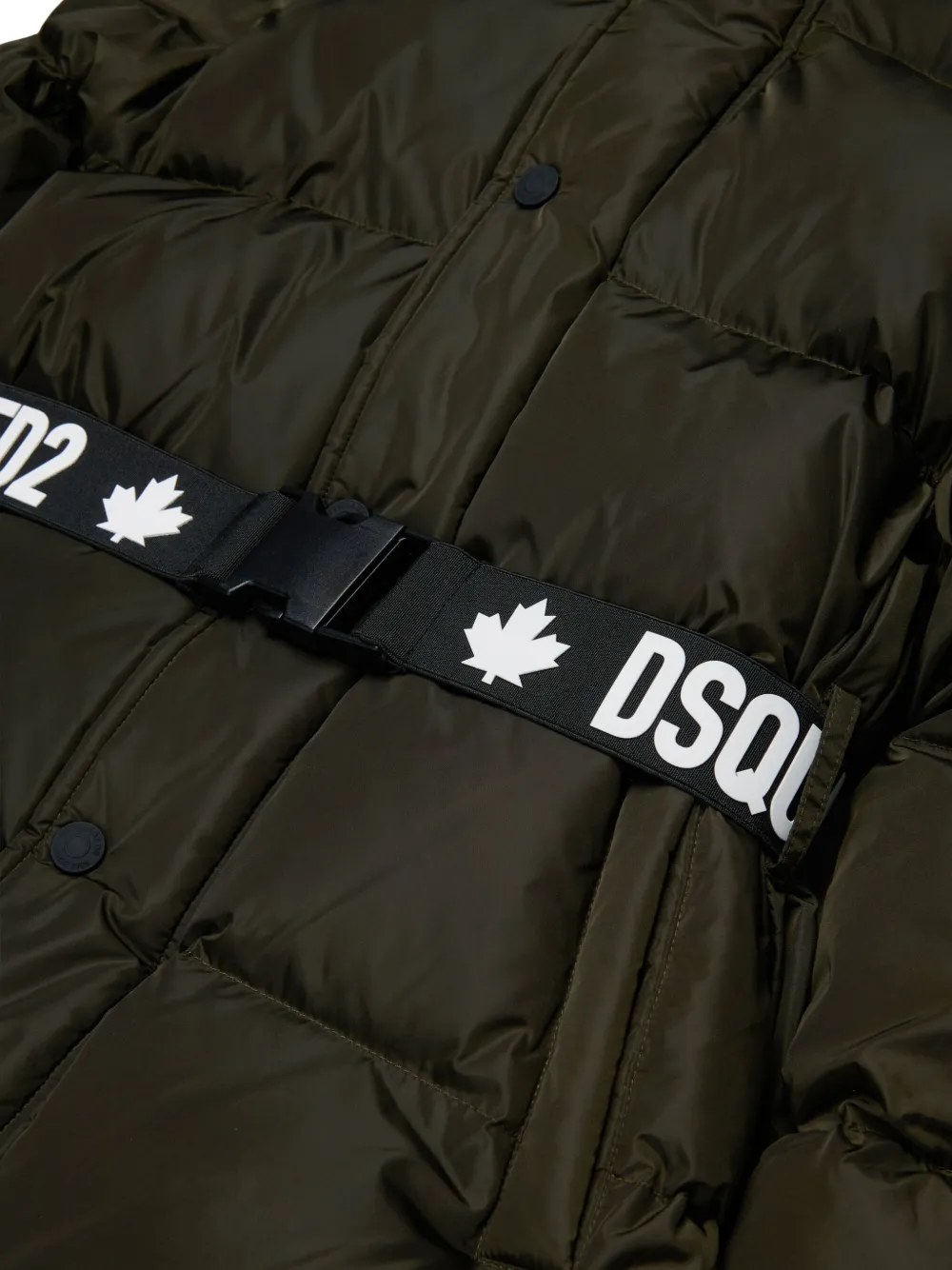 Dsquared2 Belted Padded Jacket In Black
