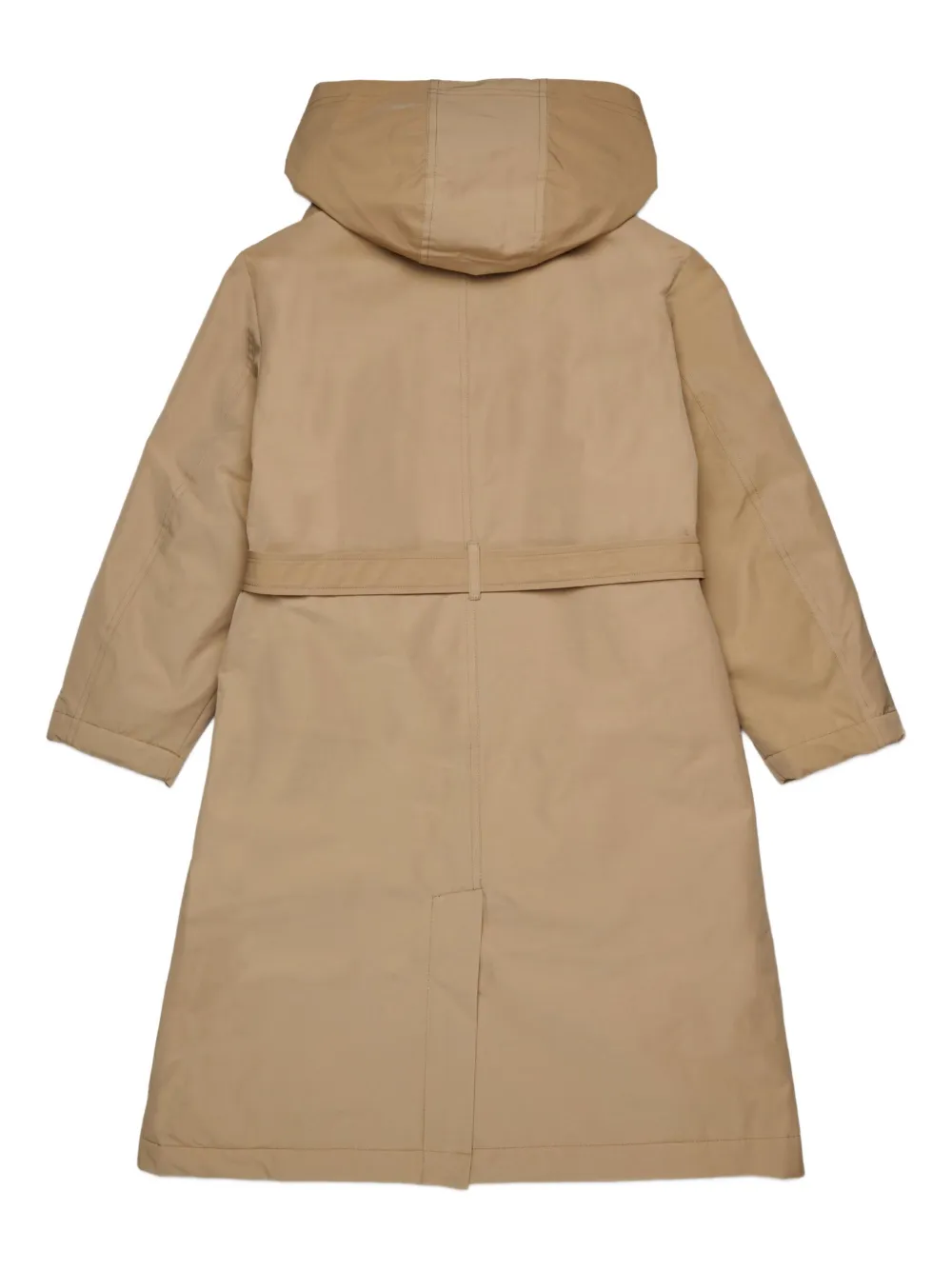 Diesel Kids Trenchcoat met capuchon Beige