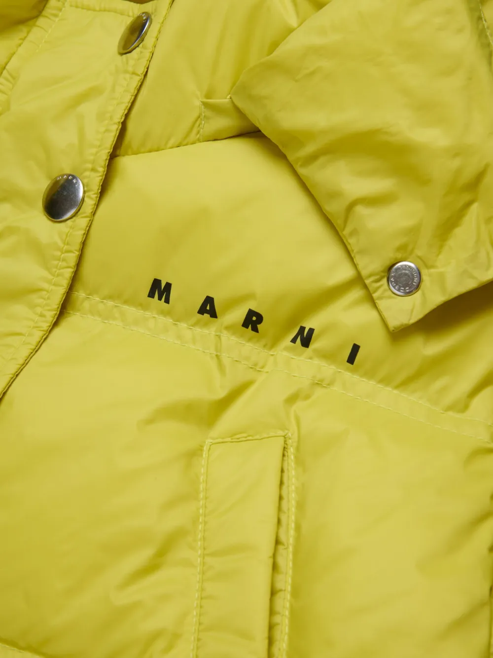 Marni Kids Gewatteerd jack met logoprint Groen