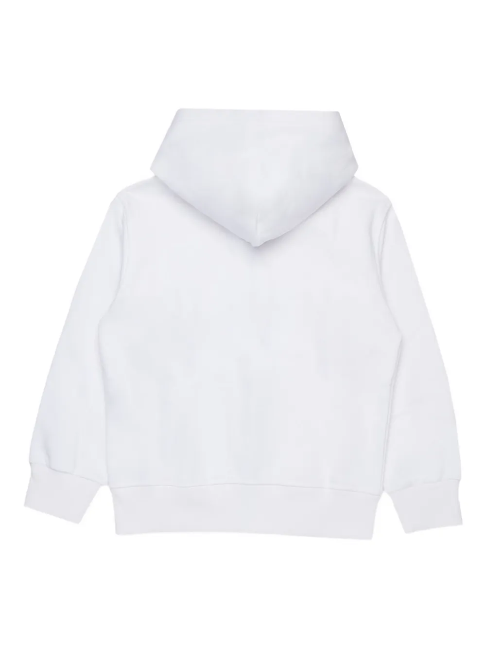 Diesel Kids Sdropshoodz over zip-fastening hoodie Wit