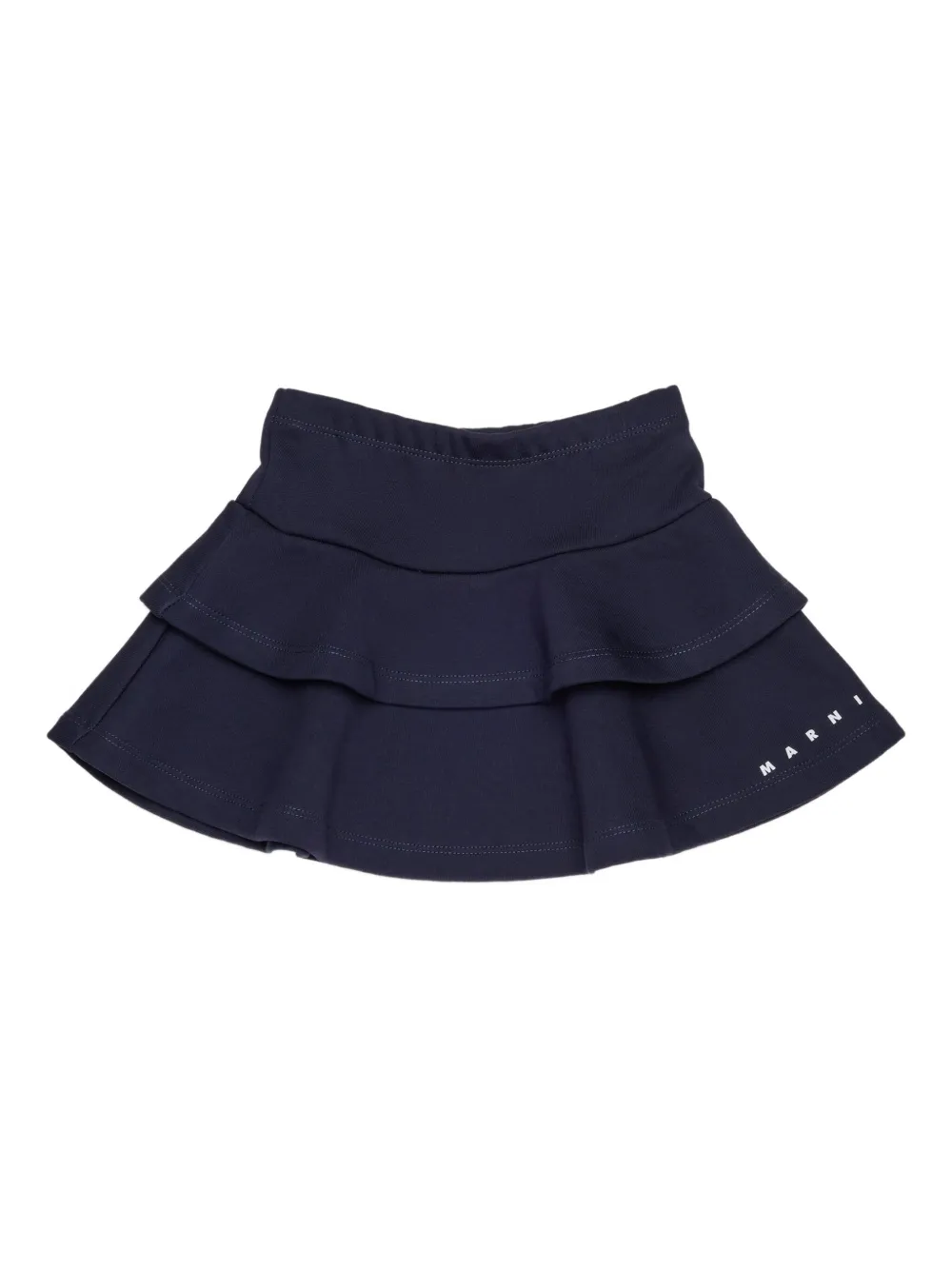 Marni Kids layered ruffled skirt - Zwart