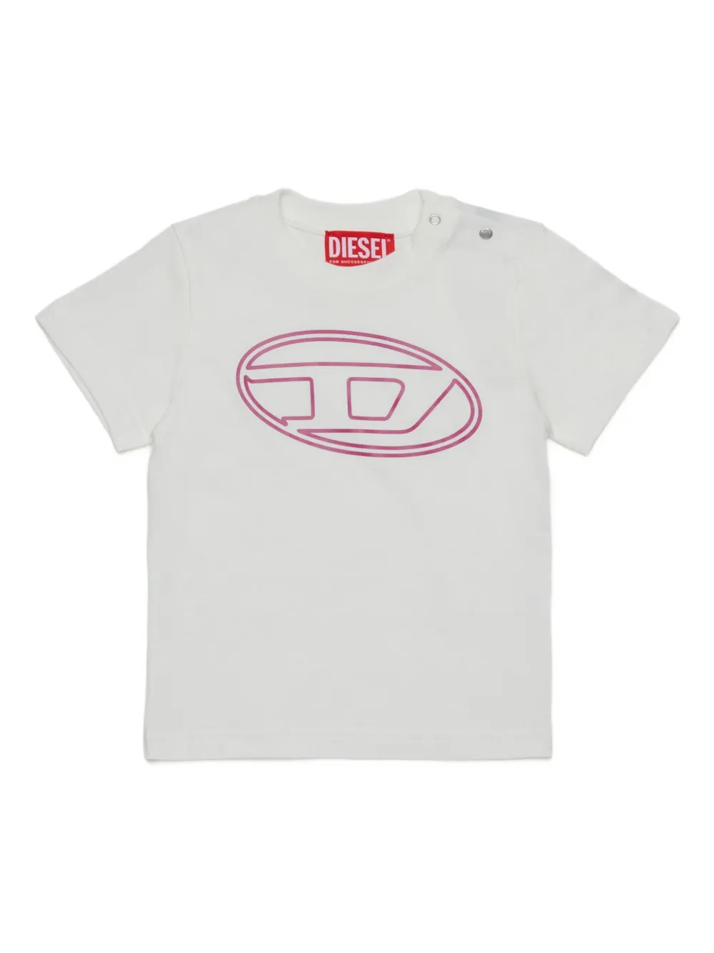 Diesel Kids T-shirt met logoprint Wit