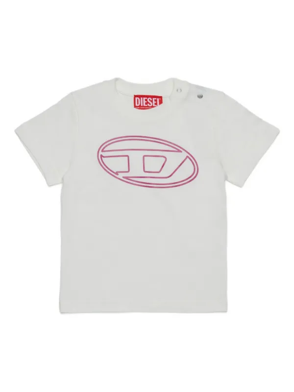 トップス Disel T-shirt Men's T-shirt with metallic Oval D | Black | Diesel
