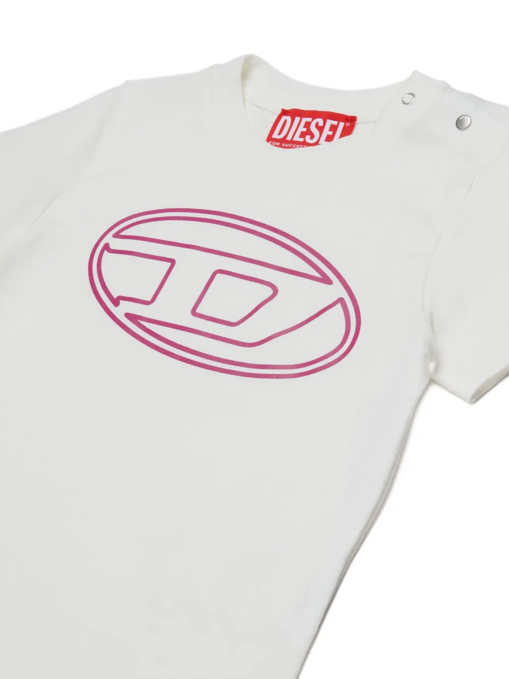 Diesel Kids T-shirt met logoprint Wit