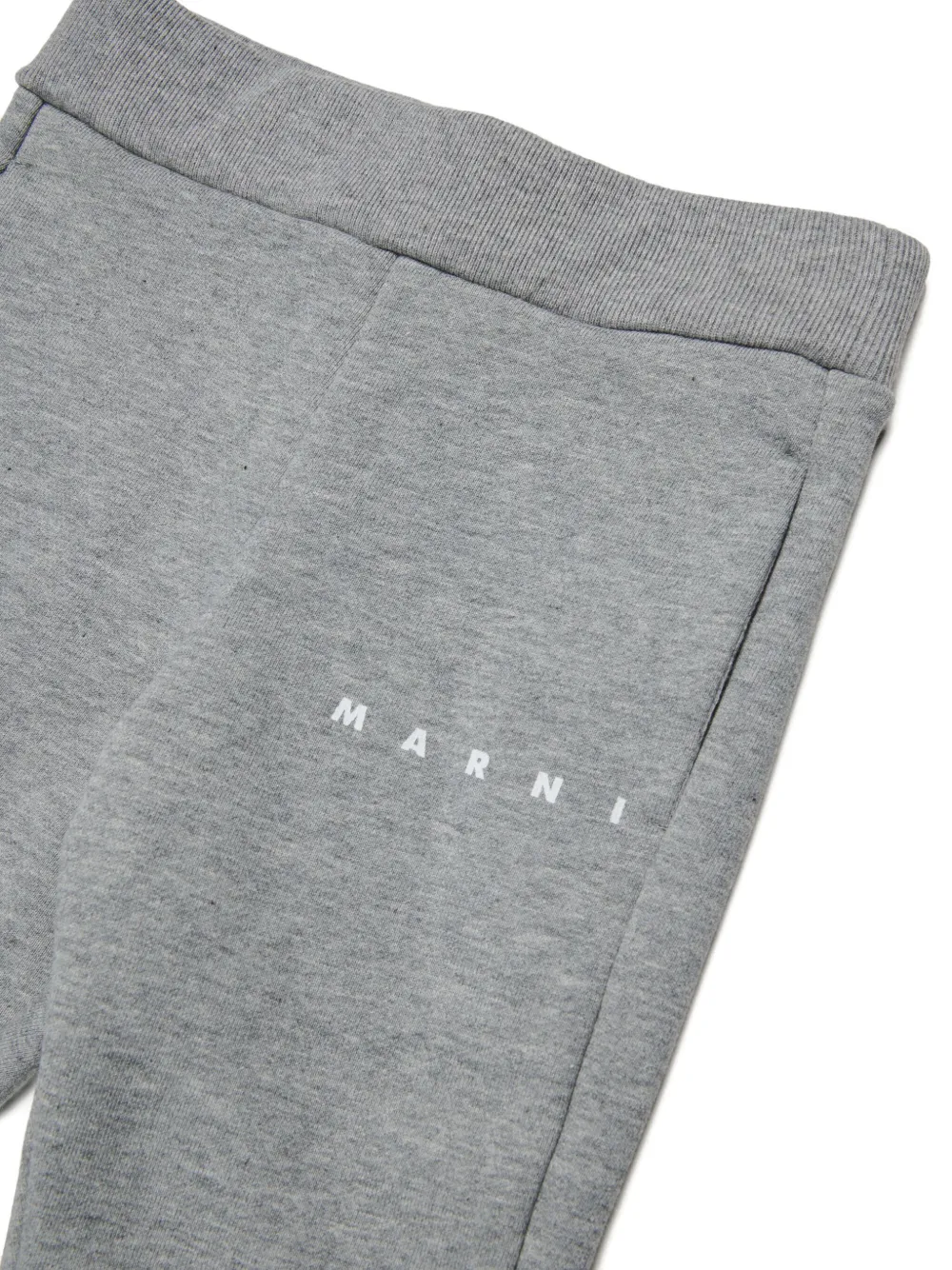 Marni Kids logo-print track pants Grijs