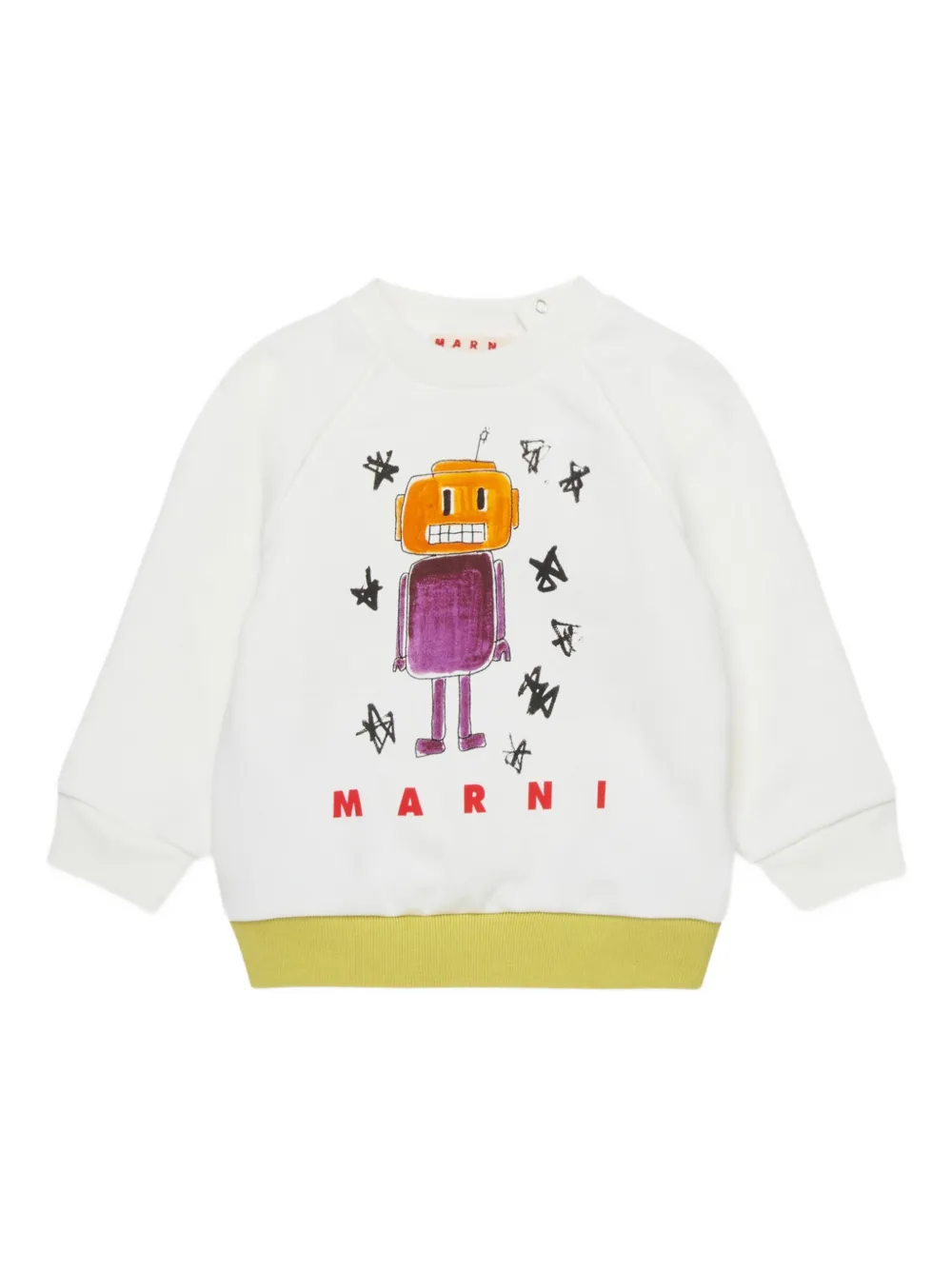 Marni Babies' Logo-print Sweatshirt In White