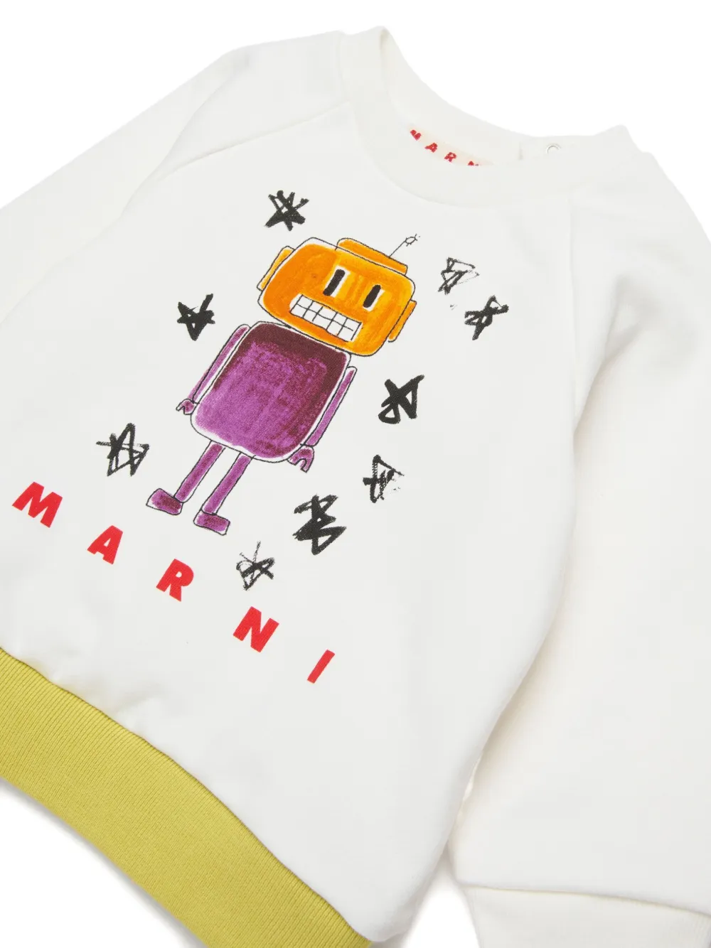 Marni Kids Sweater met logoprint Wit