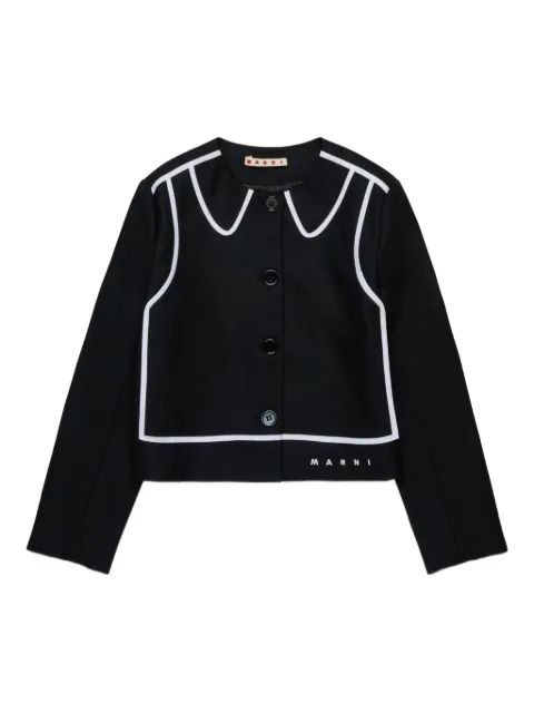 Marni Kids logo-embroidered jacket