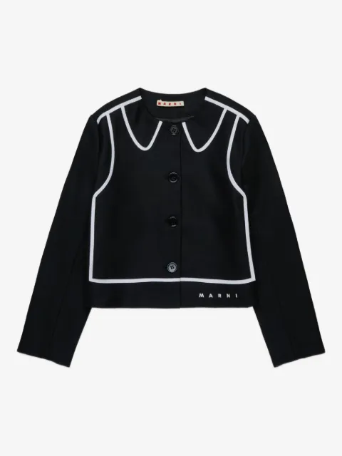 Marni Kids logo-embroidered jacket