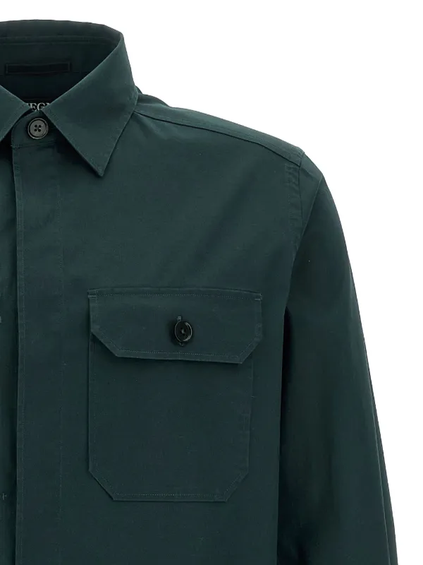 Zegna button-down Overshirt | Green | FARFETCH