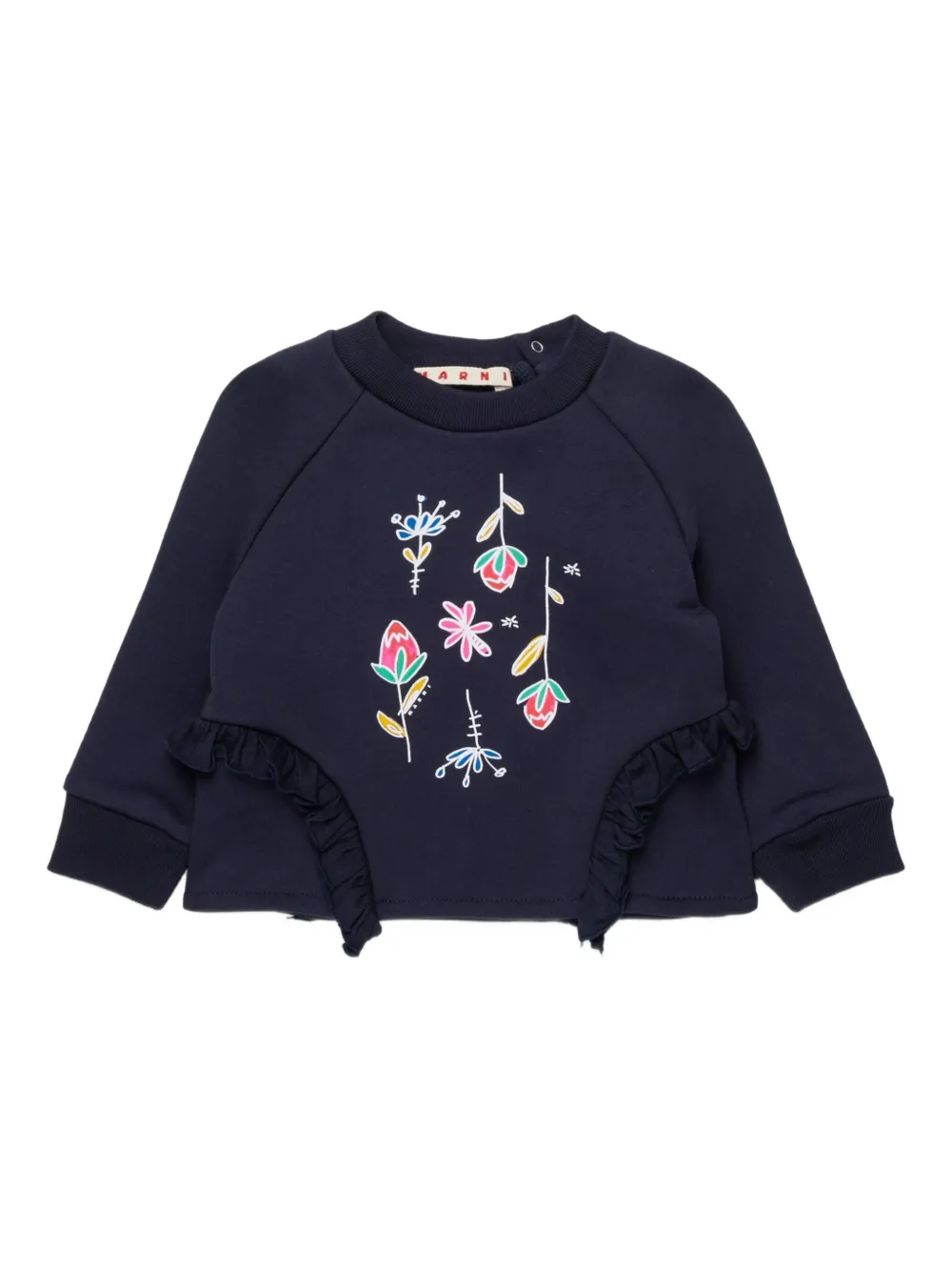 Marni Kids フローラル スウェットシャツ - ブルー Marni Kids フローラル スウェットシャツ - ブルー