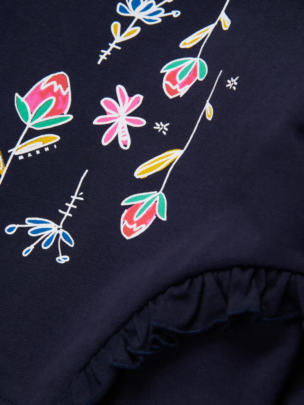 Marni Kids Sweater met bloemenprint Blauw