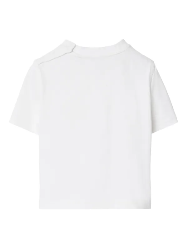 BURBERRY 116cm ホワイト Tシャツ 6Y Camiseta Burberry Basic Logo Branca | Zivē Club