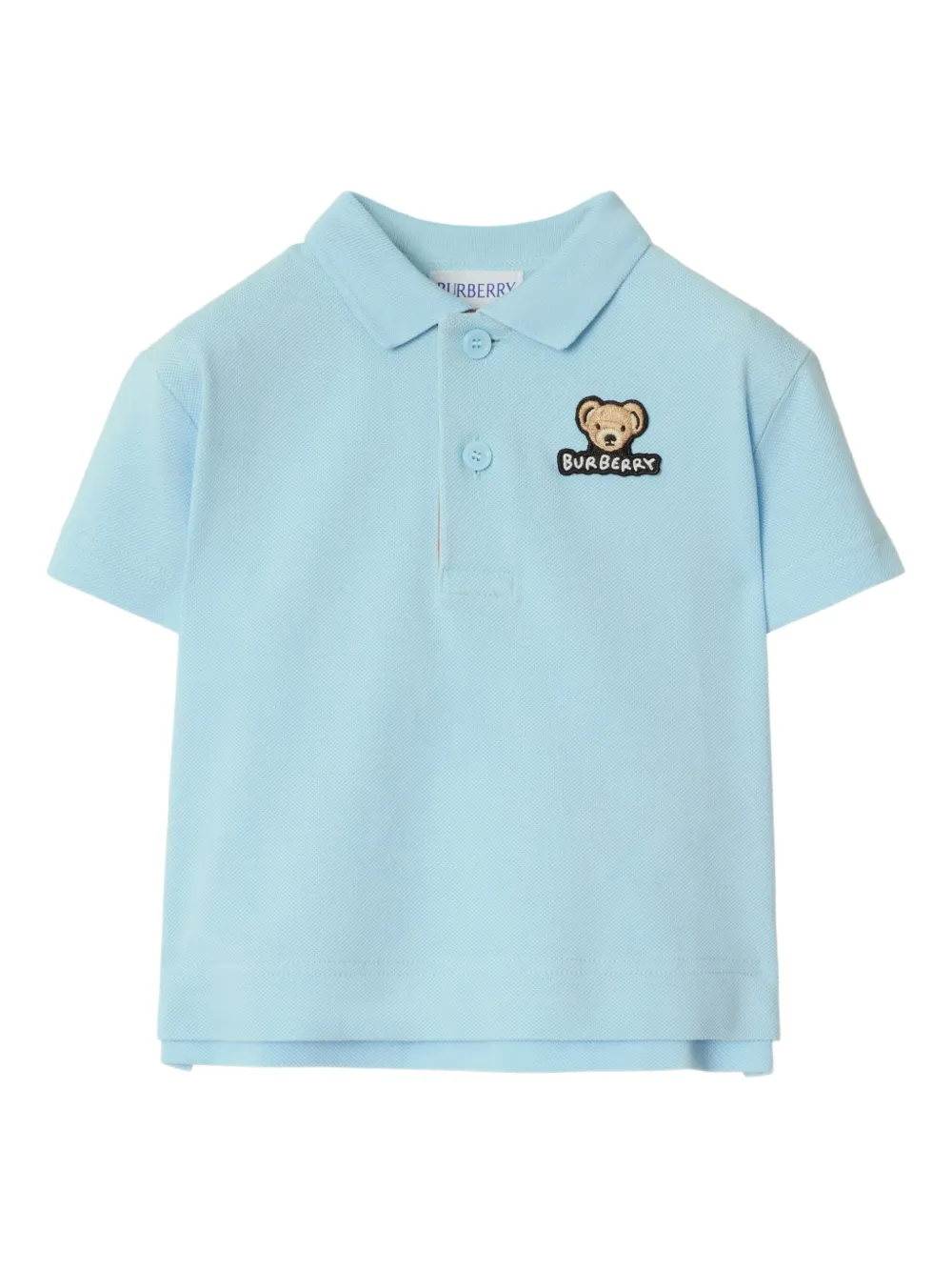 Burberry Kids Katoenen poloshirt Blauw