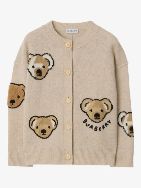 Burberry Kids cardigan Thomas Bear en laine