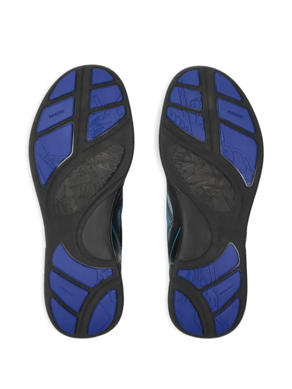 Burberry Check Matrix Sneakers | Blue | FARFETCH