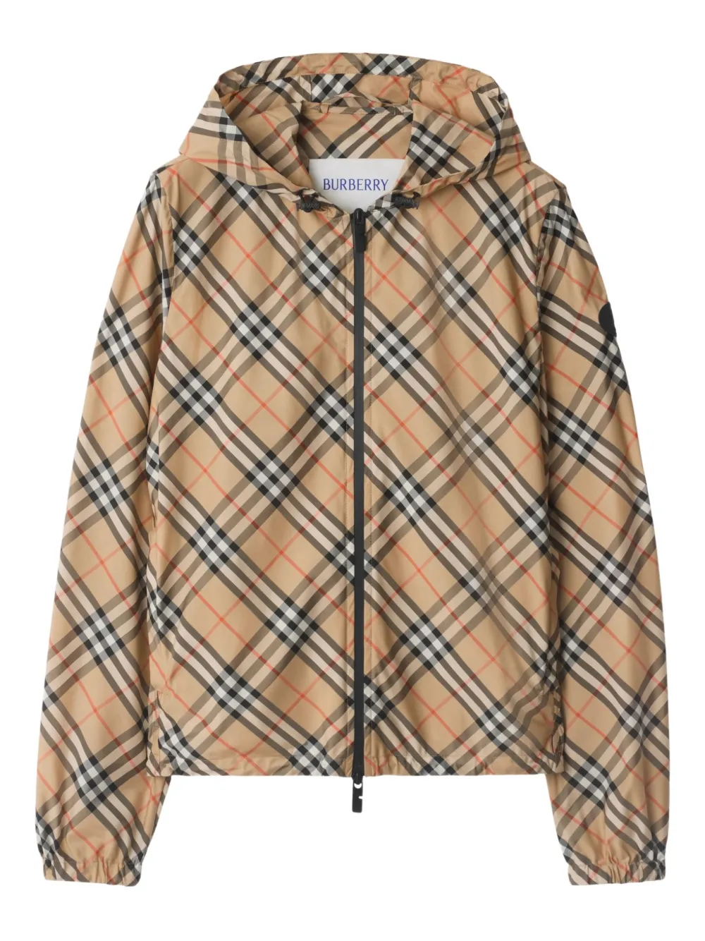 Burberry Check jack met capuchon Beige