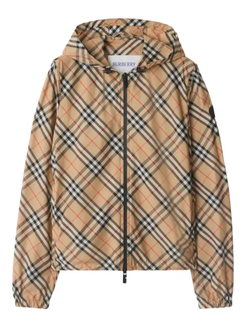 Burberry جاكيت بهودي وكاروهات