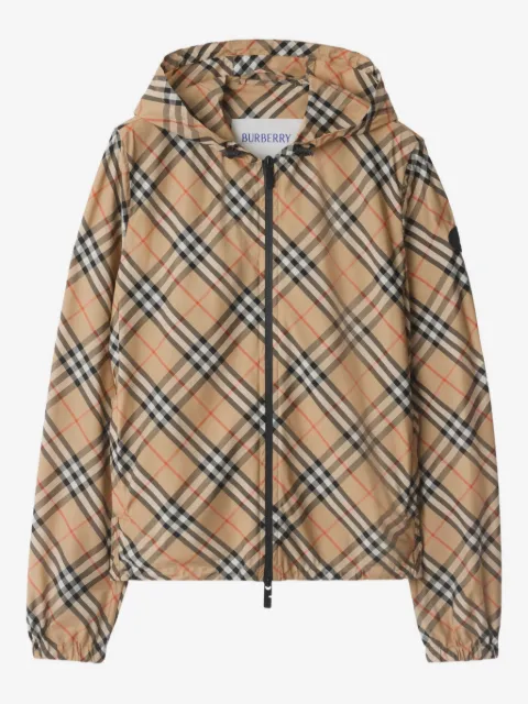 Burberry Jaqueta xadrez com capuz
