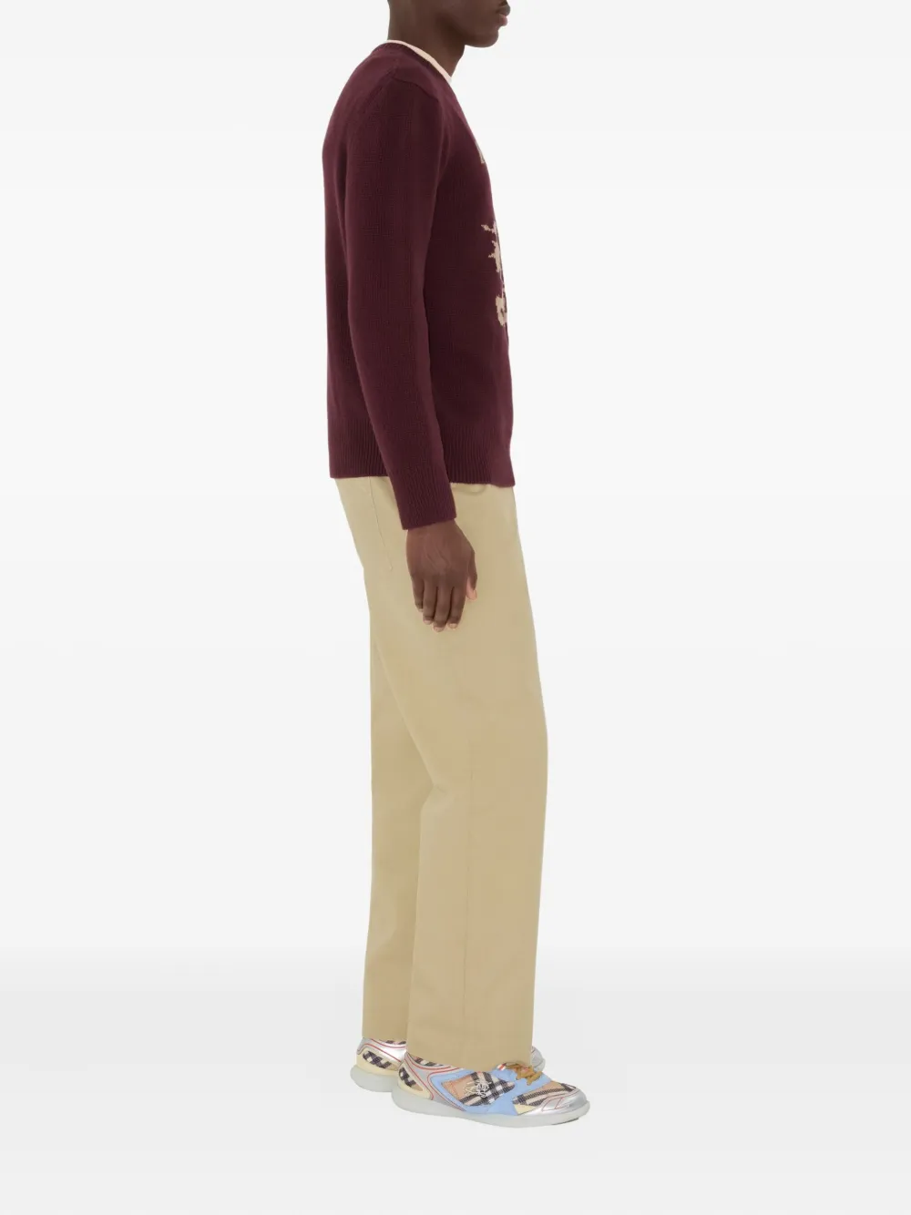 Burberry Trui met Equestrian Knight-patroon Bruin