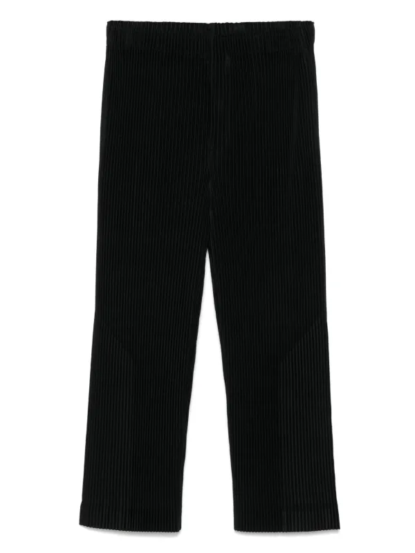Homme Plissé Issey Miyake ストレートパンツ | ブラック | FARFETCH JP