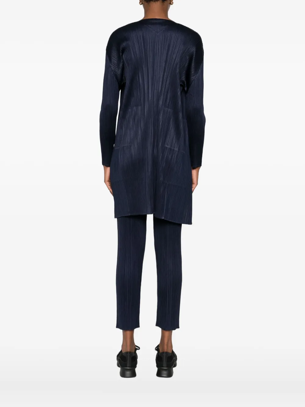 Pleats Please Issey Miyake Vest met open voorkant Blauw