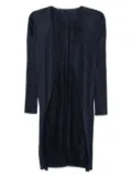 Pleats Please Issey Miyake pleated open-front cardigan - Blue