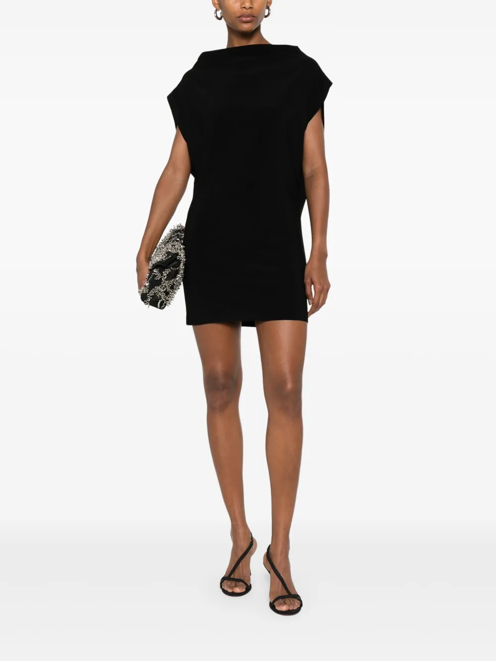 Norma Kamali sleeveless mini dress - Zwart