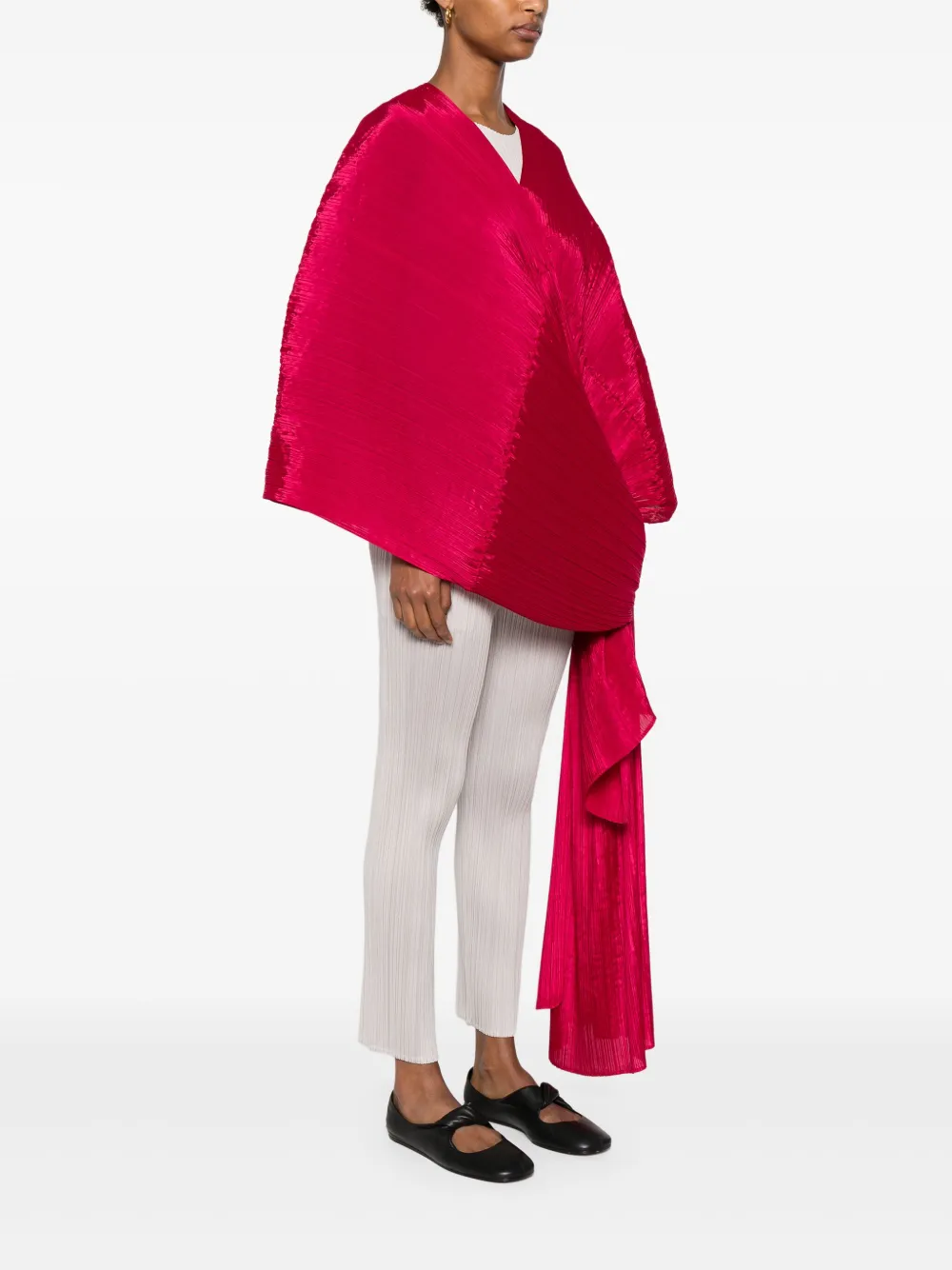 Pleats Please Issey Miyake Plissé top Rood