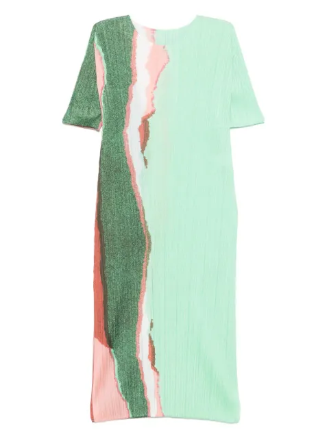 Pleats Please Issey Miyake Grainy Colors midi dress