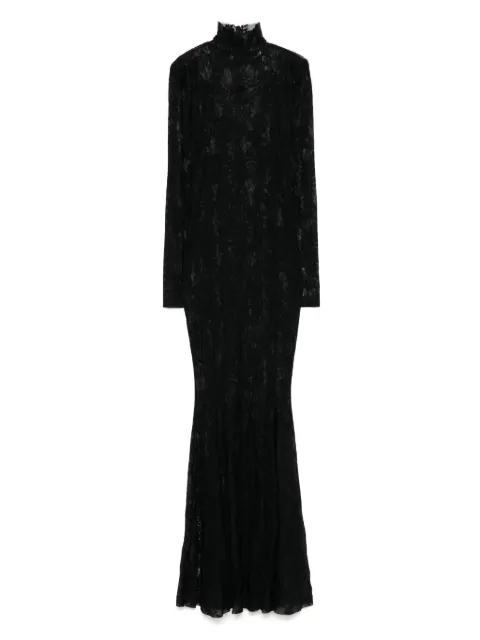 Norma Kamali floral-lace dress