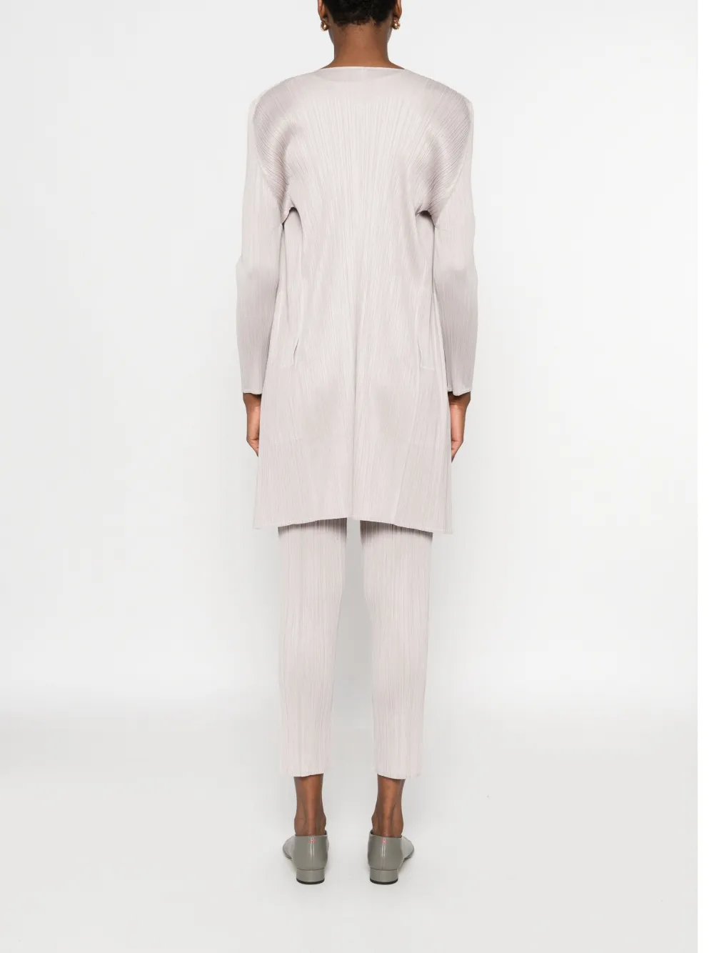 Pleats Please Issey Miyake Vest met open voorkant Grijs