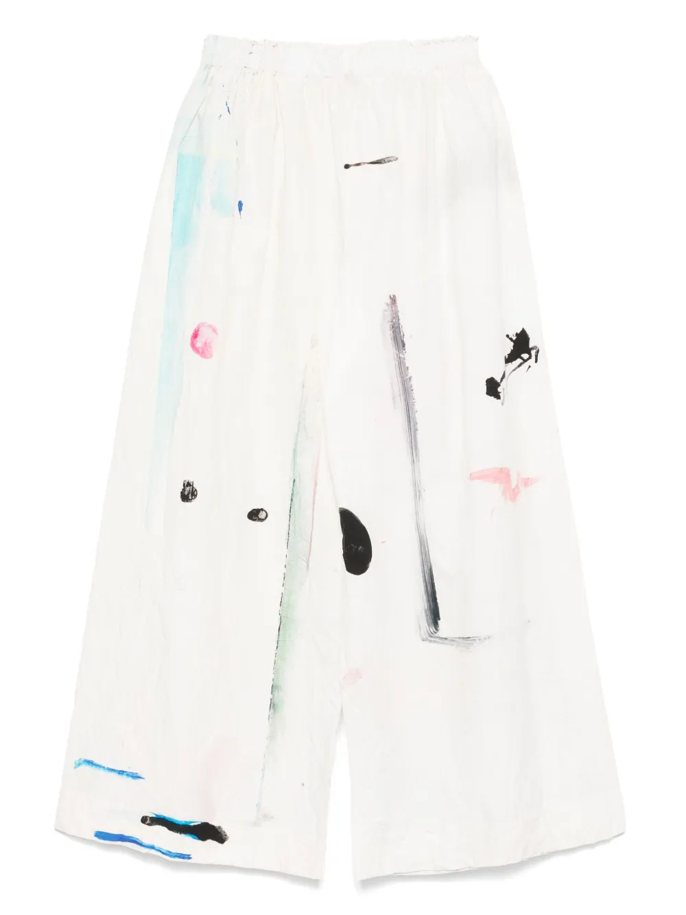 Daniela Gregis paint-splashes trousers - Beige