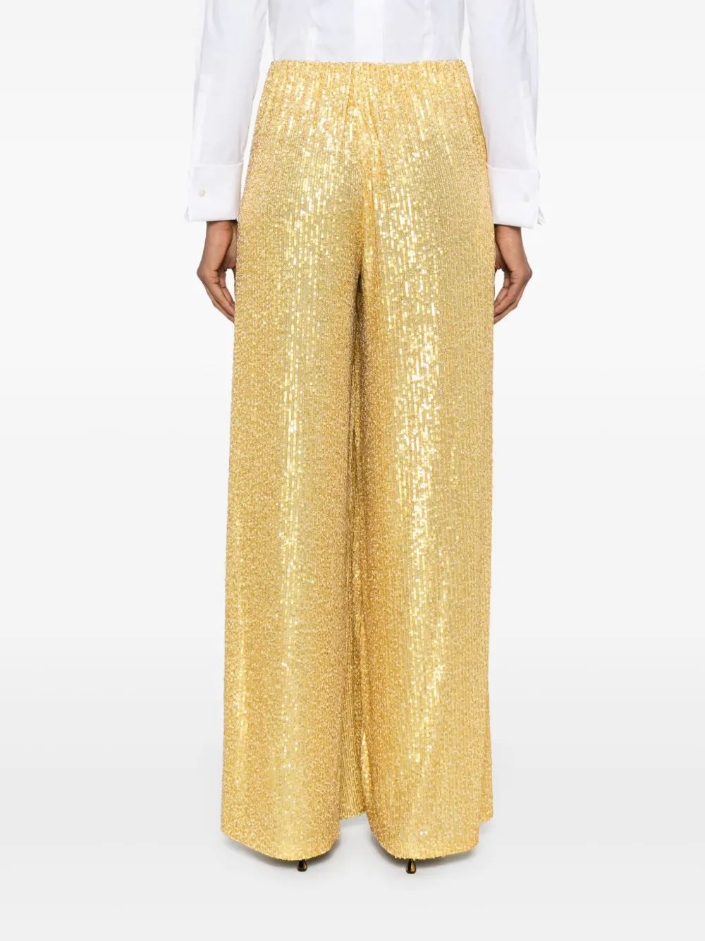 Shop Norma Kamali Sequinned Trousers