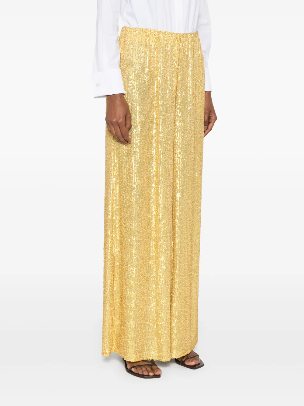 Shop Norma Kamali Sequinned Trousers