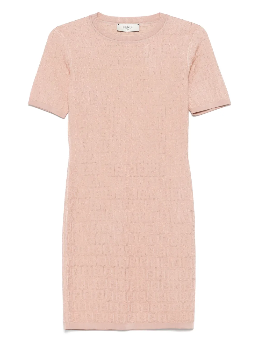 FENDI Minikleid mit Monogramm-Print | Rosa | Image 1