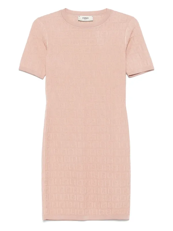 FENDI Monogram Mini Dress | Pink | FARFETCH