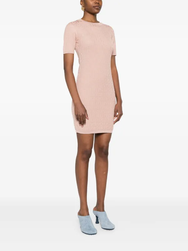 FENDI Monogram Mini Dress | Pink | FARFETCH