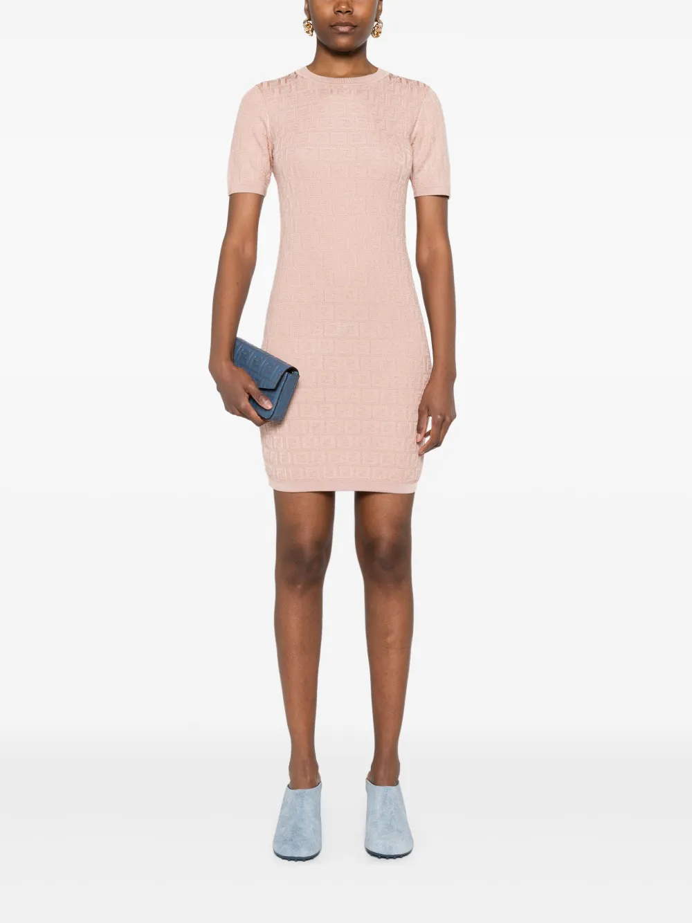 FENDI Mini-jurk met monogram - Roze