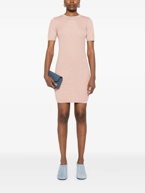 FENDI Monogram Mini Dress | Pink | FARFETCH