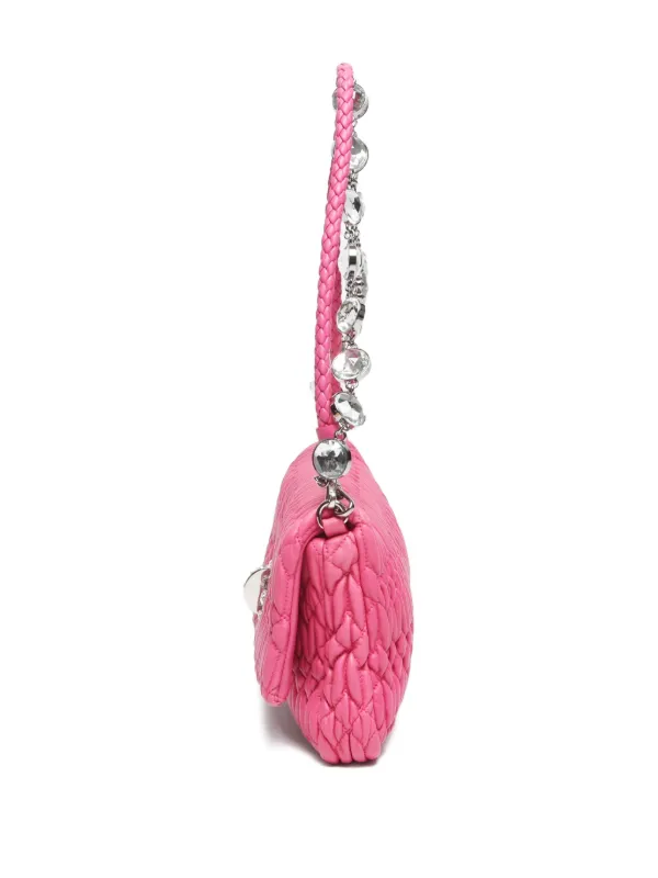 Miu Miu Pre-Owned 2010s Matelasse Shoulder Bag | Pink | FARFETCH