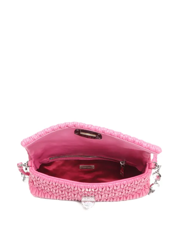 miupoe様 Miu Miu Pre-Owned 2010s Matelasse Shoulder Bag | Pink | FARFETCH