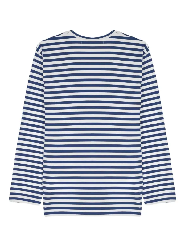 Tシャツ・カットソー COMME DES GARCONS Men T-shirt Blue AXT805051 1 Comme Des Garçons Striped t-shirt | Blue | FARFETCH