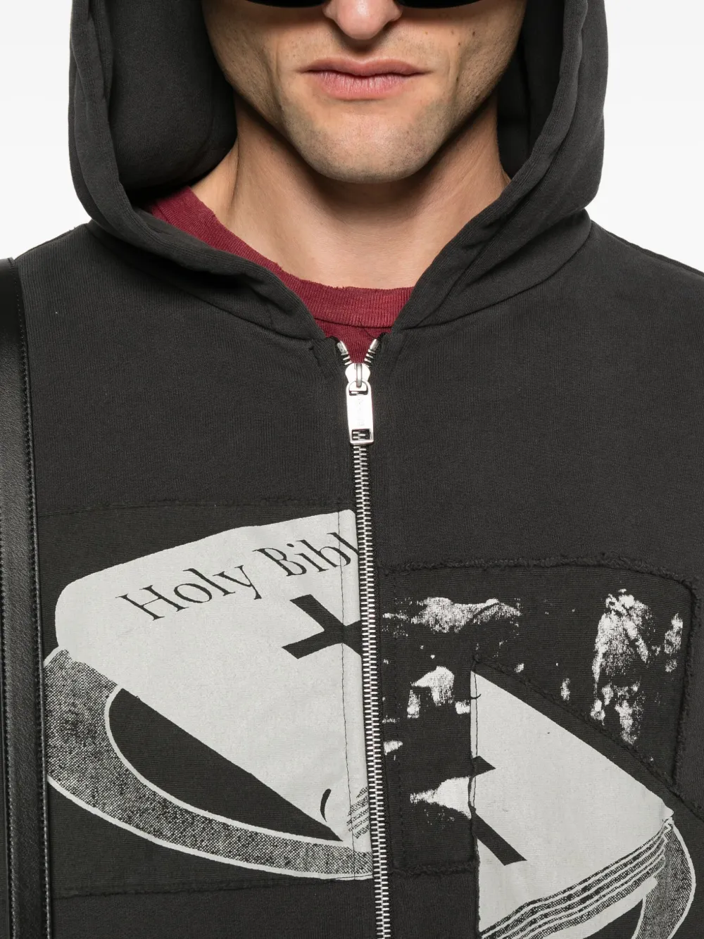 Enfants Riches Déprimés Artist Defends hoodie met grafische print en rits Zwart