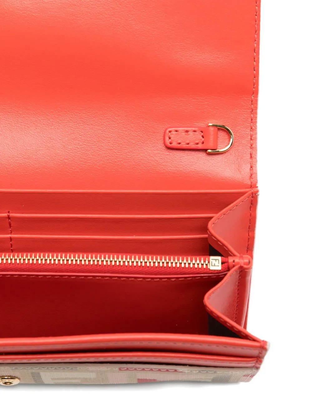 FENDI Roma clutch met FF-patroon Beige