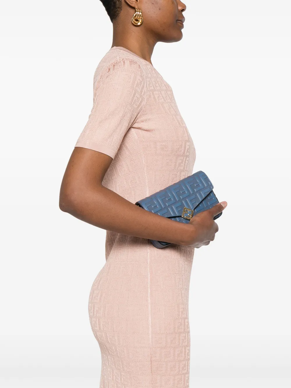 FENDI FF Diamonds clutch - Blauw