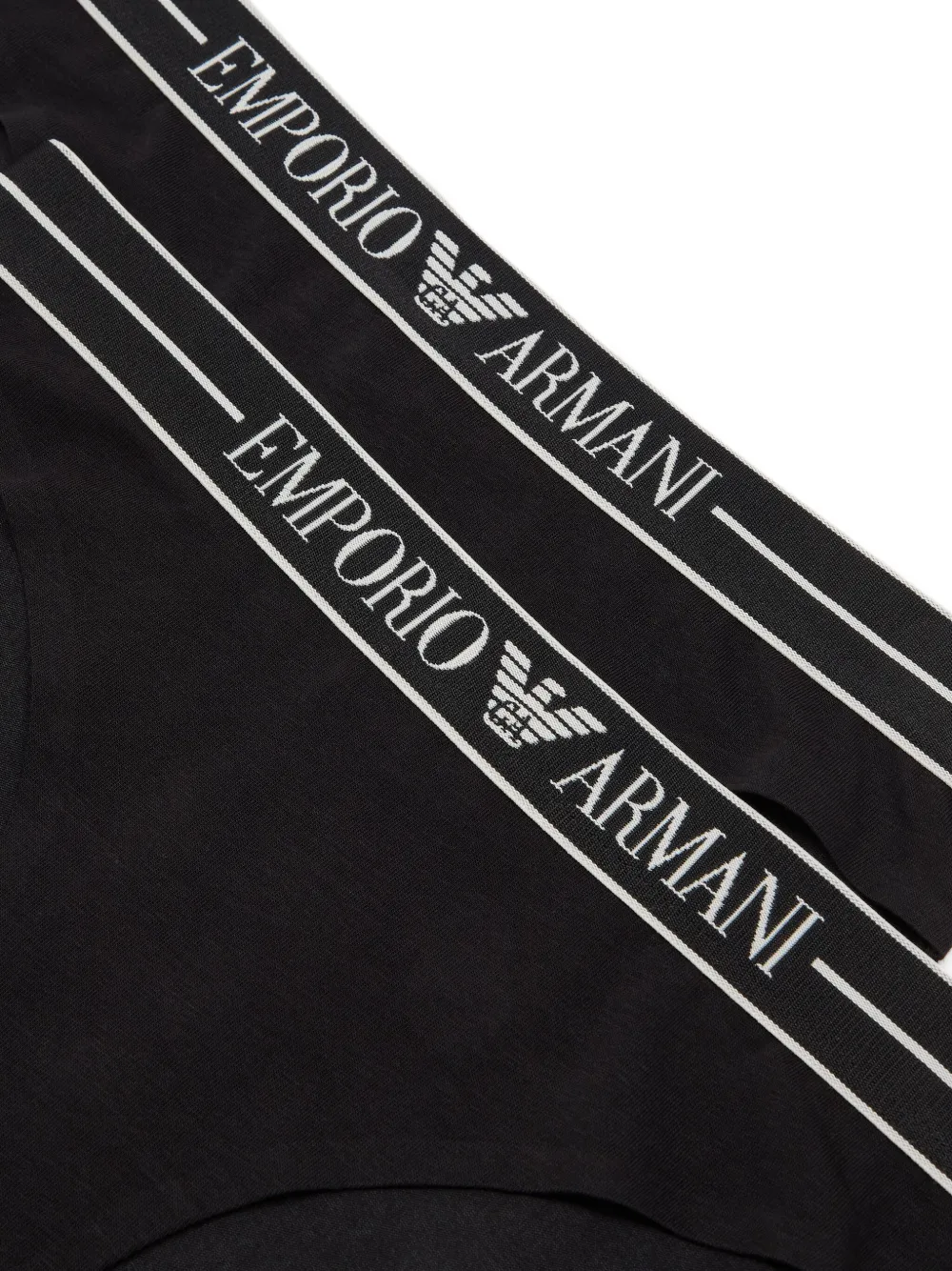 Emporio Armani Slip met logoband - Zwart